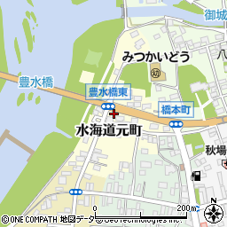 茨城県常総市水海道元町周辺の地図