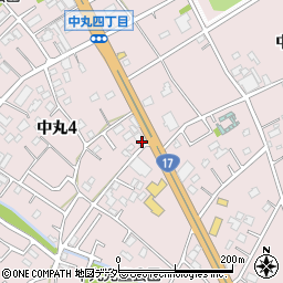 埼玉県北本市中丸周辺の地図