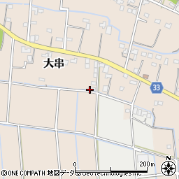 埼玉県比企郡吉見町大串周辺の地図