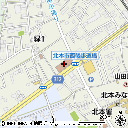 日本郵便北本郵便局周辺の地図