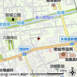 茨城県常総市水海道橋本町3296-8周辺の地図