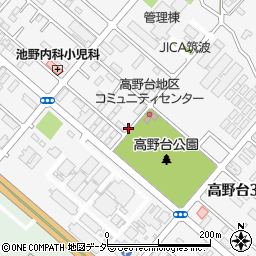 茨城県つくば市高野台周辺の地図