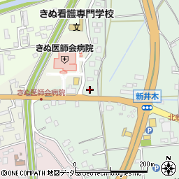 茨城県常総市新井木町122周辺の地図