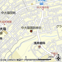 中大塩諏訪神社周辺の地図