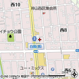 埼玉県白岡市西8丁目5周辺の地図