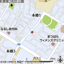茨城県稲敷郡阿見町本郷周辺の地図