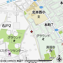 埼玉県北本市石戸1丁目10周辺の地図