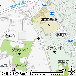 埼玉県北本市石戸1丁目14周辺の地図