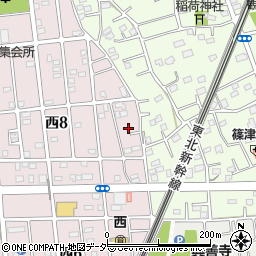 埼玉県白岡市西8丁目11周辺の地図