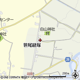 福井県勝山市平泉寺町笹尾経塚周辺の地図