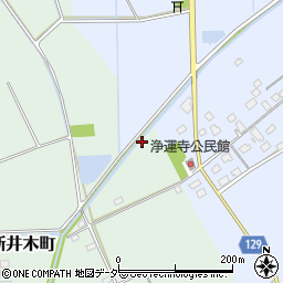 茨城県常総市新井木町611周辺の地図