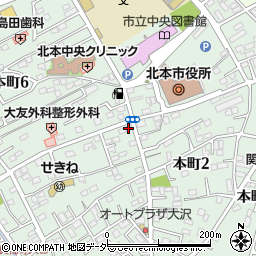 朝日新聞　サービスアンカーＡＳＡ北本周辺の地図