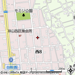 埼玉県白岡市西8丁目16周辺の地図