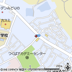 茨城県つくば市みどりの中央周辺の地図