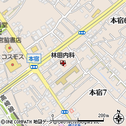 林田内科医院周辺の地図