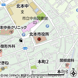 埼玉県北本市周辺の地図