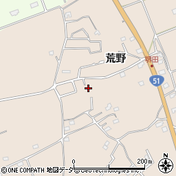 茨城県鹿嶋市荒野824-33周辺の地図