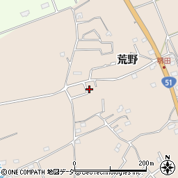 茨城県鹿嶋市荒野824-19周辺の地図
