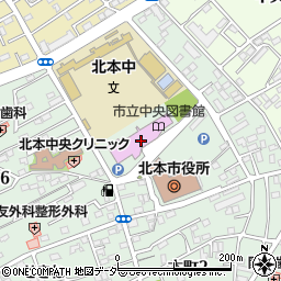 北本市文化センター周辺の地図