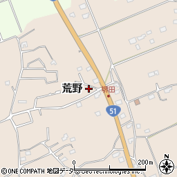 茨城県鹿嶋市荒野830-4周辺の地図