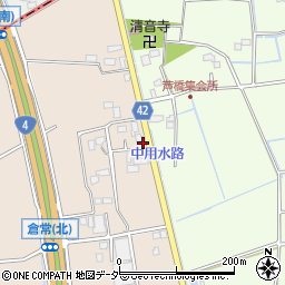 埼玉県春日部市倉常582周辺の地図