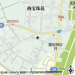 埼玉県春日部市西宝珠花257周辺の地図