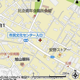 埼玉県東松山市若松町周辺の地図