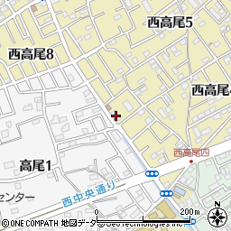 埼玉県北本市西高尾8丁目237周辺の地図