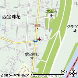 埼玉県春日部市西宝珠花109周辺の地図