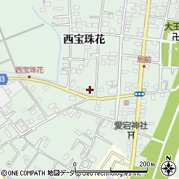 埼玉県春日部市西宝珠花434周辺の地図