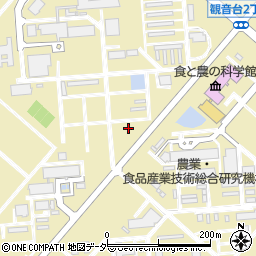 茨城県つくば市観音台周辺の地図