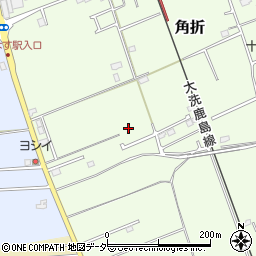 茨城県鹿嶋市角折周辺の地図