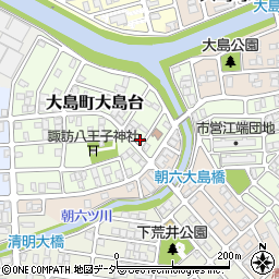 福井県福井市大島町大島台208周辺の地図