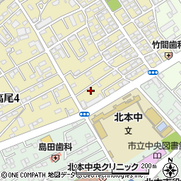 埼玉県北本市西高尾3丁目150周辺の地図