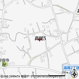 埼玉県北本市高尾5丁目周辺の地図