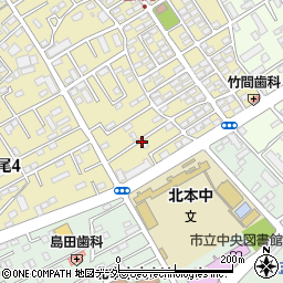 埼玉県北本市西高尾3丁目周辺の地図