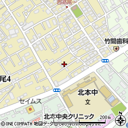 埼玉県北本市西高尾3丁目137周辺の地図