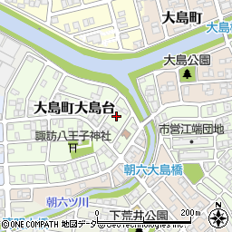 福井県福井市大島町大島台周辺の地図
