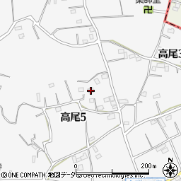 埼玉県北本市高尾5丁目184周辺の地図