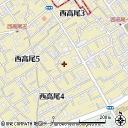 埼玉県北本市西高尾5丁目242周辺の地図