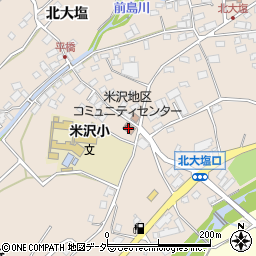 米沢地区コミュニティセンター周辺の地図