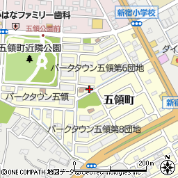 埼玉県東松山市五領町周辺の地図