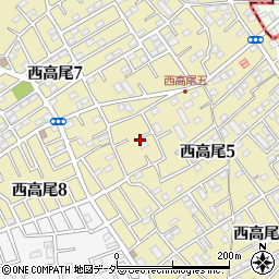 埼玉県北本市西高尾5丁目24周辺の地図