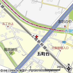 埼玉県桶川市五町台107周辺の地図