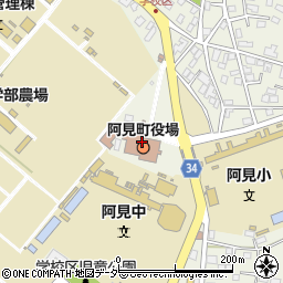阿見町役場周辺の地図