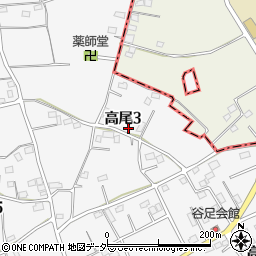 埼玉県北本市高尾3丁目周辺の地図