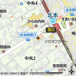 セブンイレブン北本駅西口店周辺の地図