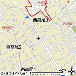 埼玉県北本市西高尾5丁目236周辺の地図