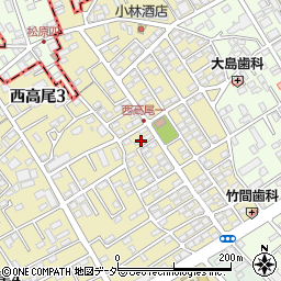 埼玉県北本市西高尾1丁目179周辺の地図