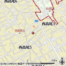 埼玉県北本市西高尾5丁目78周辺の地図